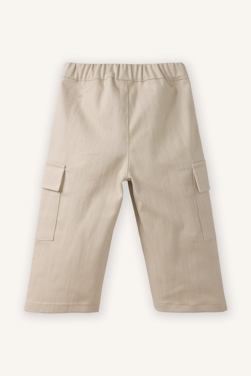 DeFacto Beige BabyBoy Baby Boy Loose Fit Cotton Trousers Casual - Image 4